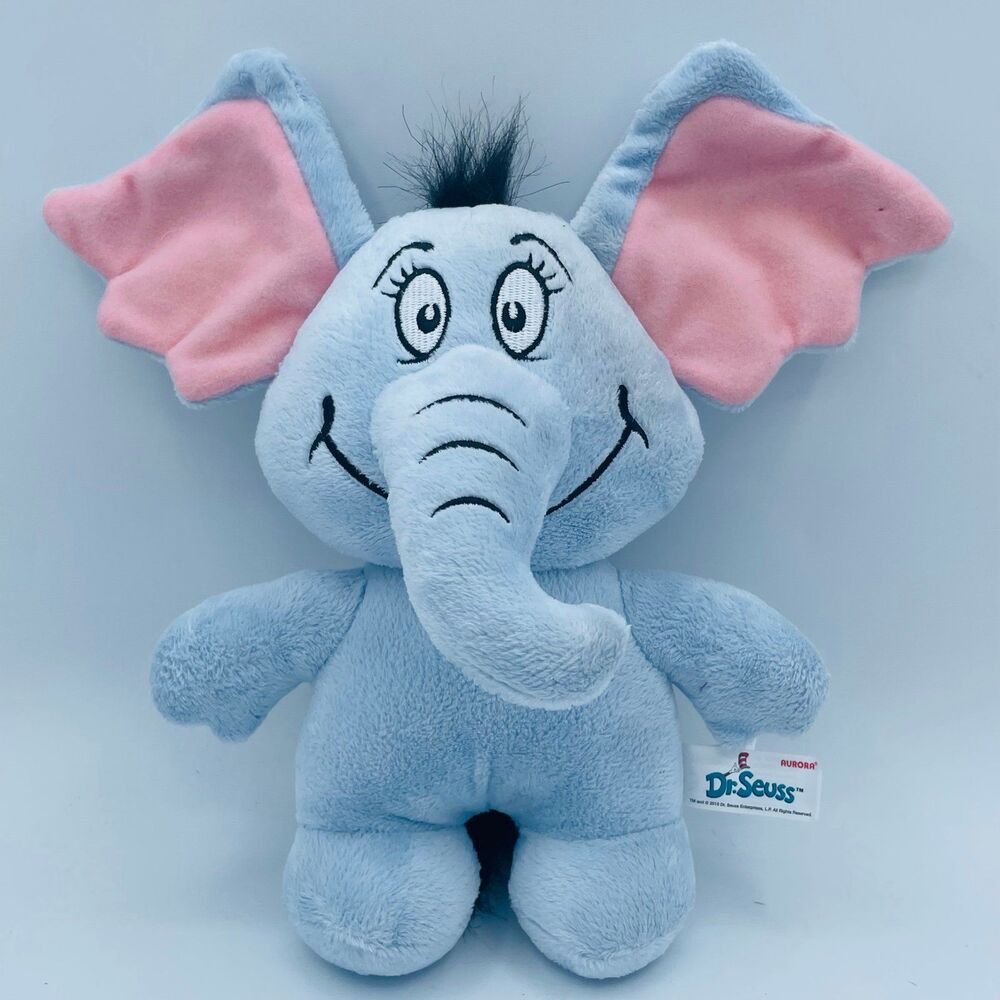 Aurora Plush Horton Hears a Who Gray Elephant Dr. Seuss Stuffed Toy